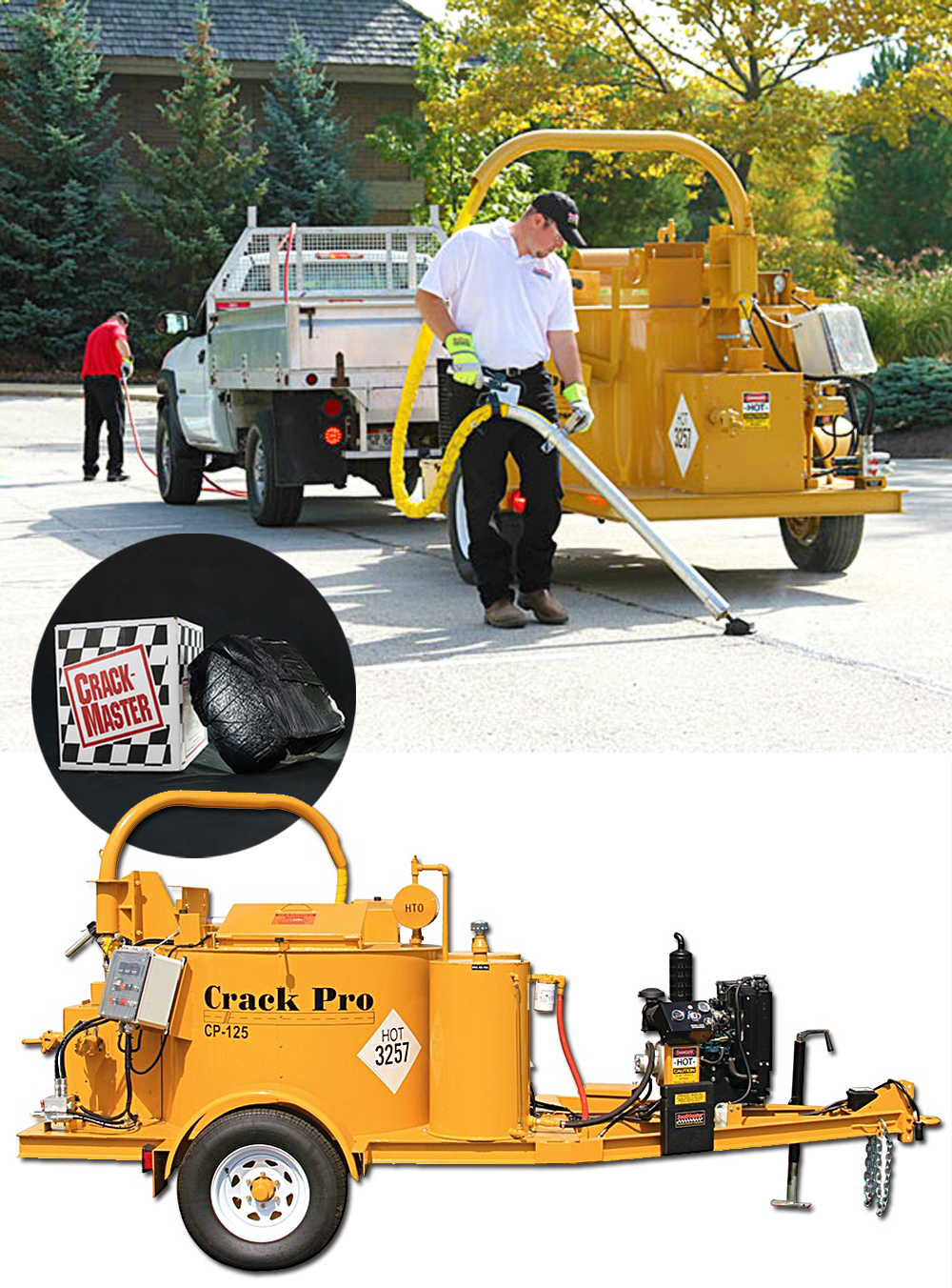 Selladores QR producto: CRACK PRO - CP 125 MÁQUINA DE MANGUERA CALEFACTADA